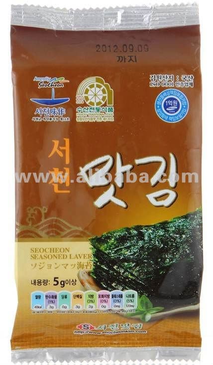 Healthy &  Tender  Roasted Seaweed Laver Nori Snack* 5gm(0.17oz)  x 72packs(#101)