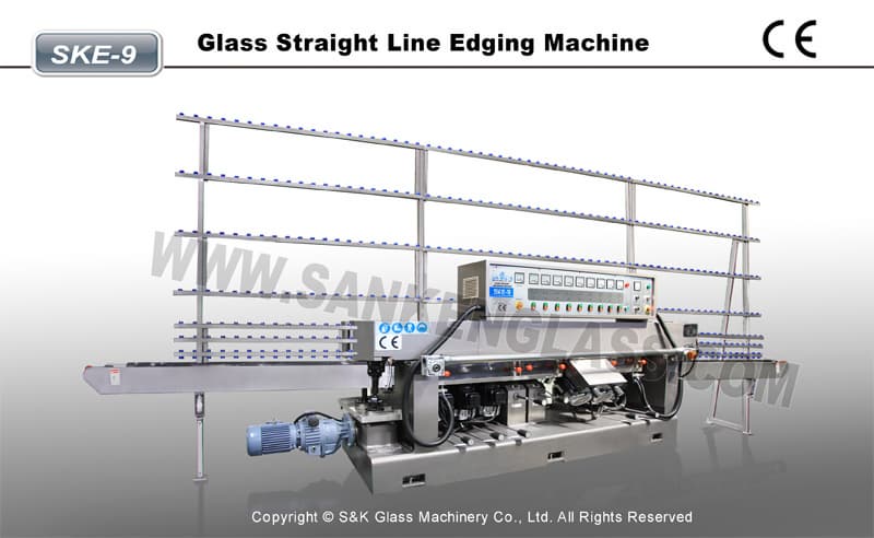 Glass staright-line edging machine