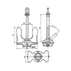 Pool Anchor - TW Type HHP Anchor- High Holding Power Anchor