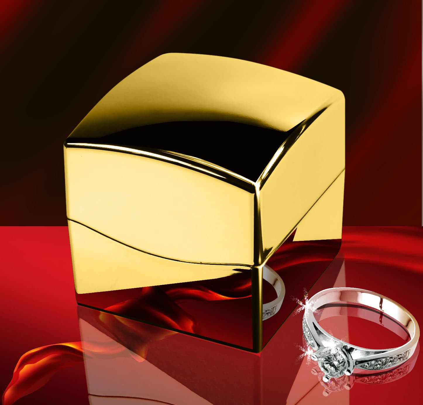 Luxury Gift LCD Digital Jewelry Box Case Ring Box Fashion Beatiful KeepSake