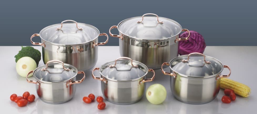 10pcs stainless steel cookware set