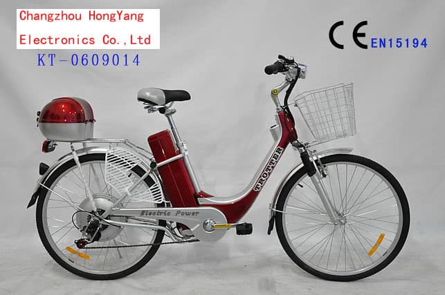 cheap electric bike with lead acid battery and Shimano 6 speed gears