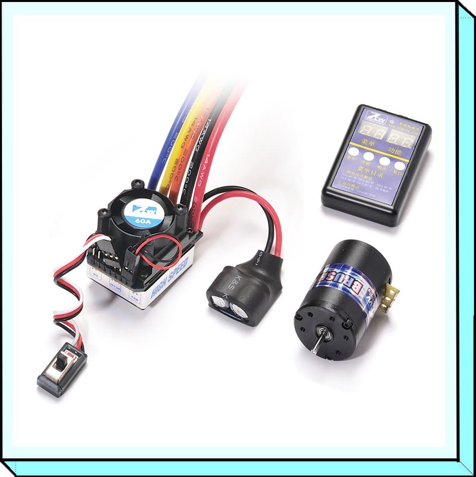 Brushless ESC A-ZTWSL 60A Combo for Cars and Trucks