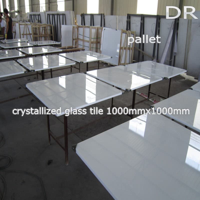 Crystallized Glass Panel/ White Marble/Flooring, Millenstone