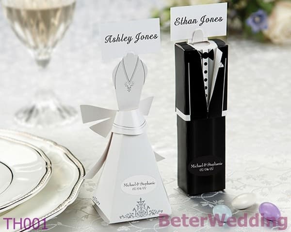 Bride and Groom Favor Boxes/Place card holders TH001 Candy Box