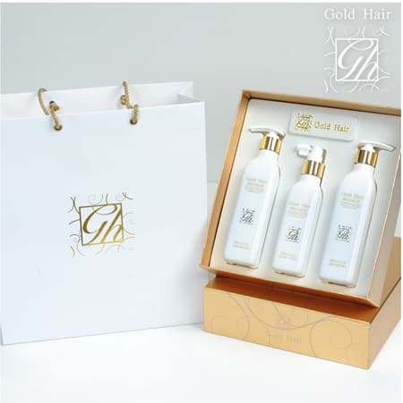 Gold Hair Korean herbal shampoo&tonic set