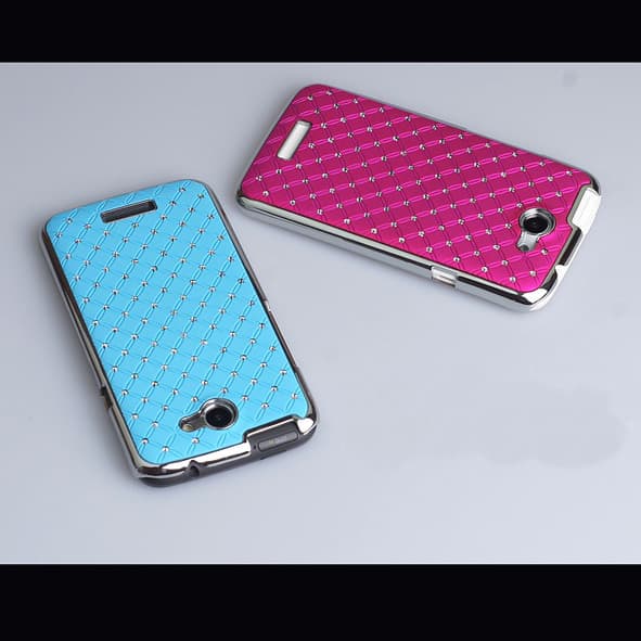 cellphone cover for HTC G23 One X  S720e,made of hard electroplating PC and inliad diamond