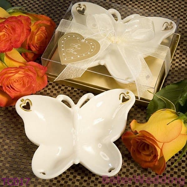 TC017 Porcelain Butterfly Candy Dish Wedding Gift, Party Favors at Shanghai Beter Gifts CO Ltd