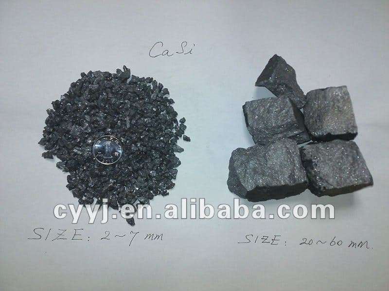 low impurity calcium silicon alloy Si60%Ca30%  used for steelmaking