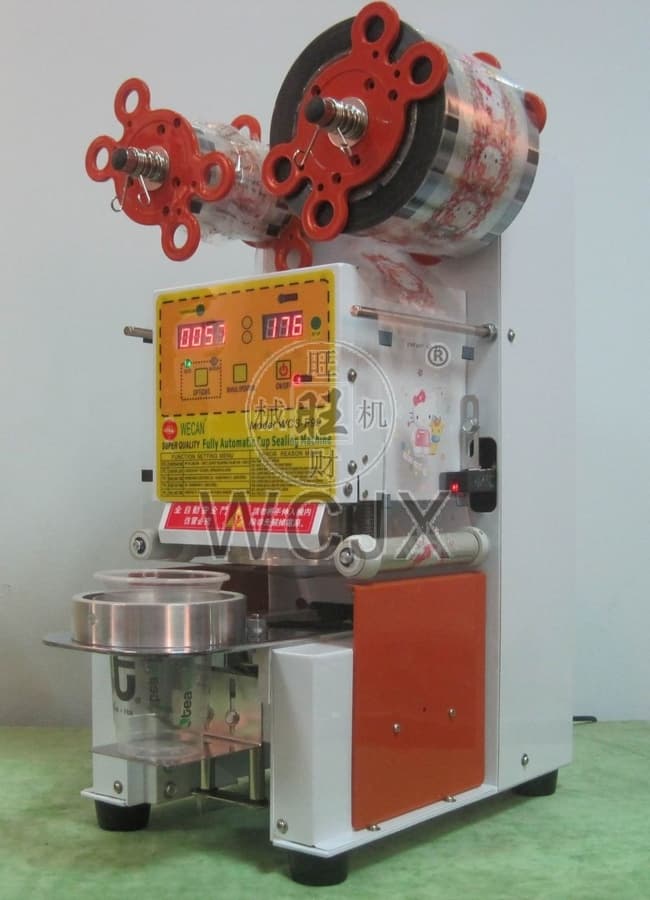 98MM automatic cup sealing machine/98MM automatic cup sealing machine with high quality