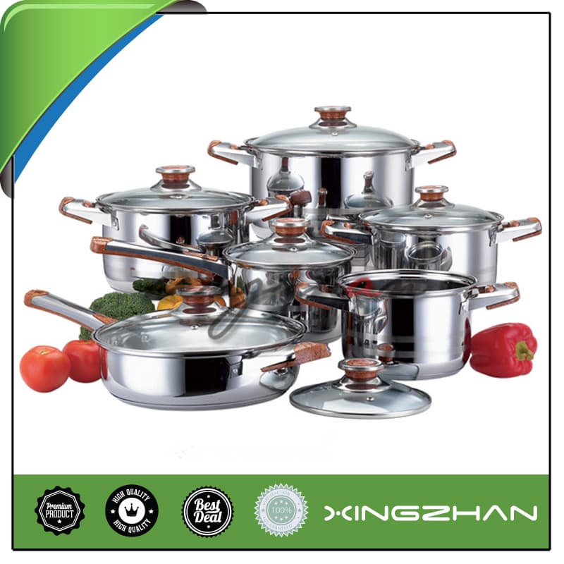 12 Piece Stainless Steel Cooking Pot Set