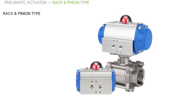 Pneumatic Actuator - Rack & Pinion Type