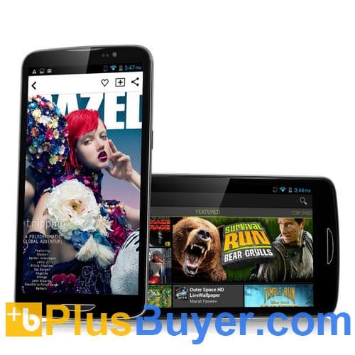 iNew 6000-32GB - 6.5 Inch Android 4.2 Phone (1.5GHz Quad Core CPU, 2GB RAM, 13MP Camera, 32GB Memory, Black)