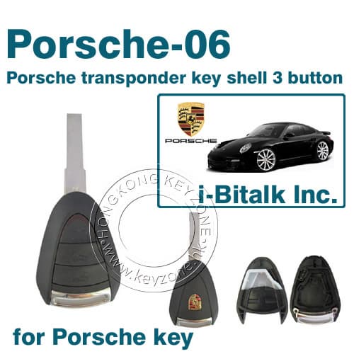 Porsche transponder key shell 3 button