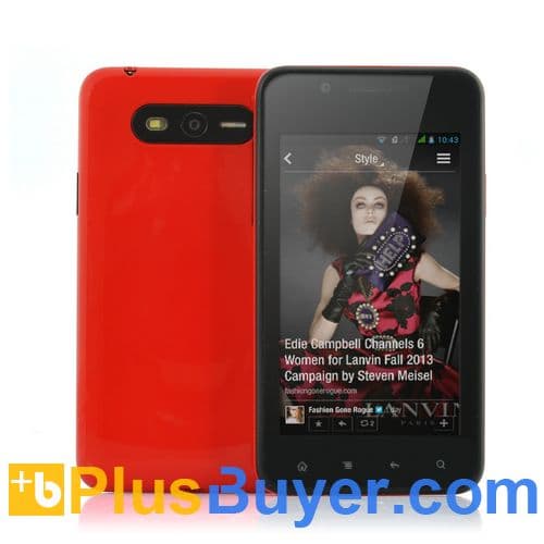 Flame - 4 Inch Dual Core Android 4.2 Phone (800x480, 1GHz CPU, 4GB, Red)
