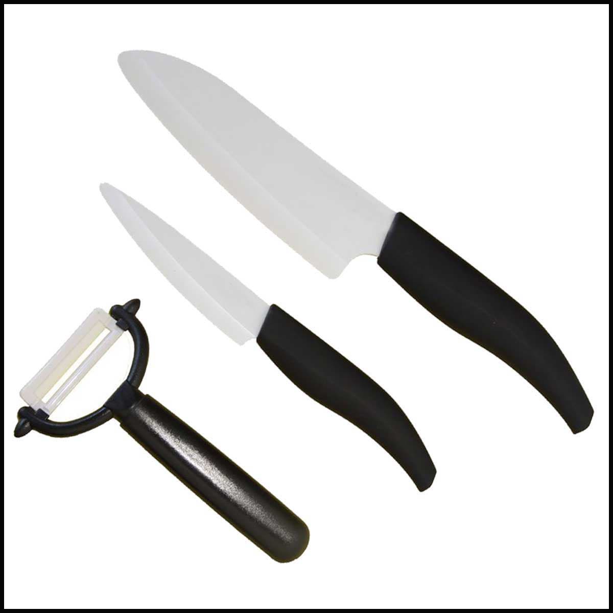 Ceramic Knife Set with Peeler