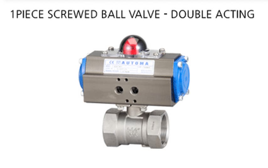 1PC SCREWED BALL VALVE - DOUBLE ACTING