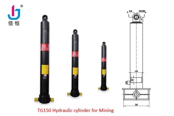 telescopic hydraulic cylinders with eye for dumper