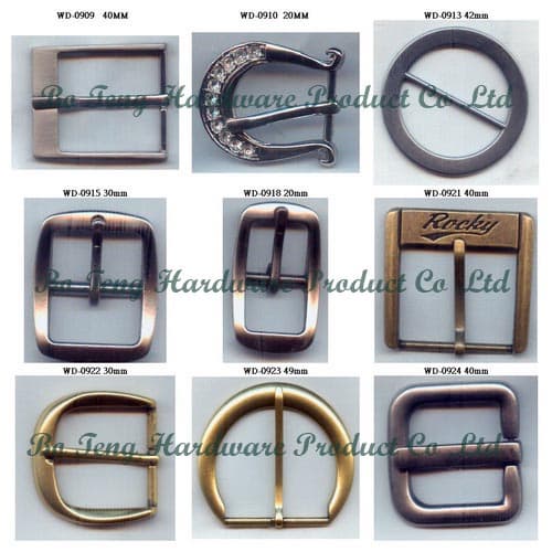 various pin belt buckles