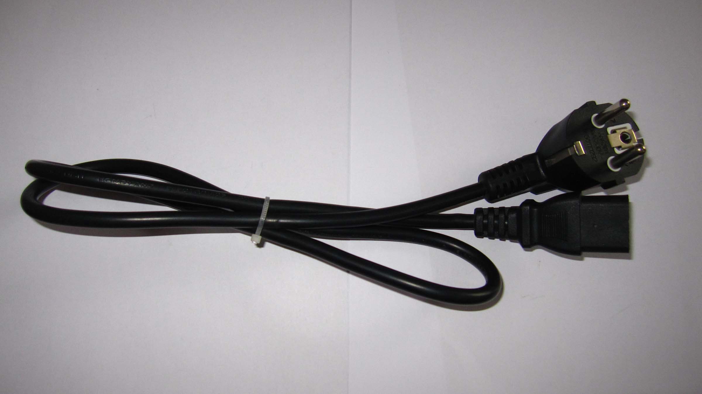 European Power Cord with 250V Rated Voltage