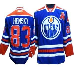Wholesale Hemsky Navy Reebok NHL Edmonton Oilers 83 Premier Jersey free shipping