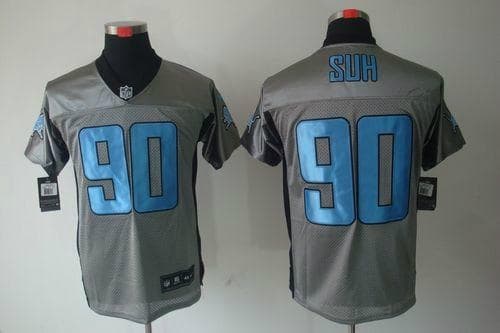 Wholesale NFL jerseys Lions #90 Ndamukong Suh Grey Shadow elite